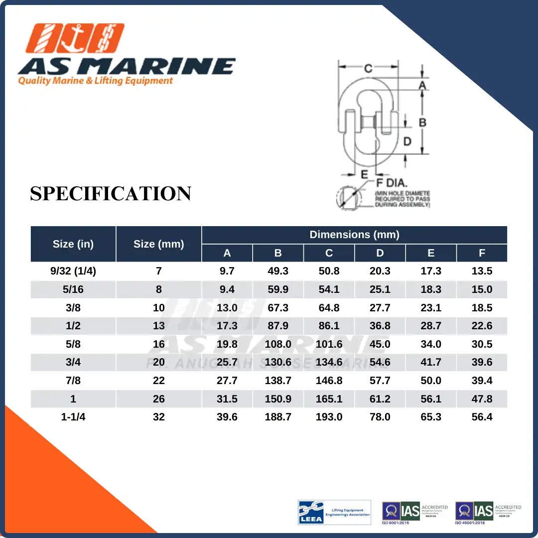 Specification Crosby USA A1337